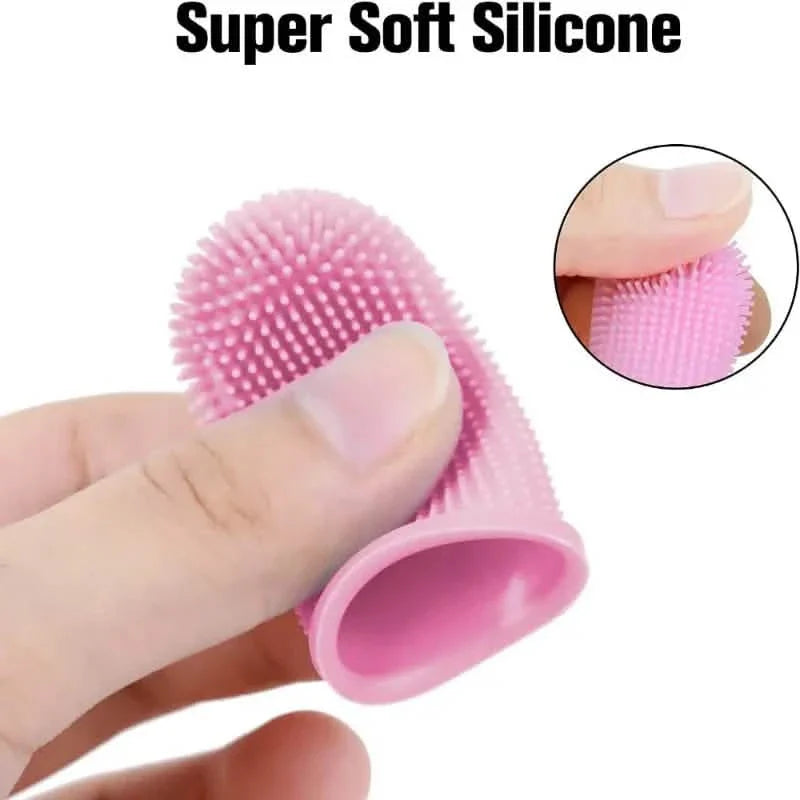 5-Pieces: Super Soft Pet Finger Toothbrush Teeth Cleaning Silicone Tooth Brush