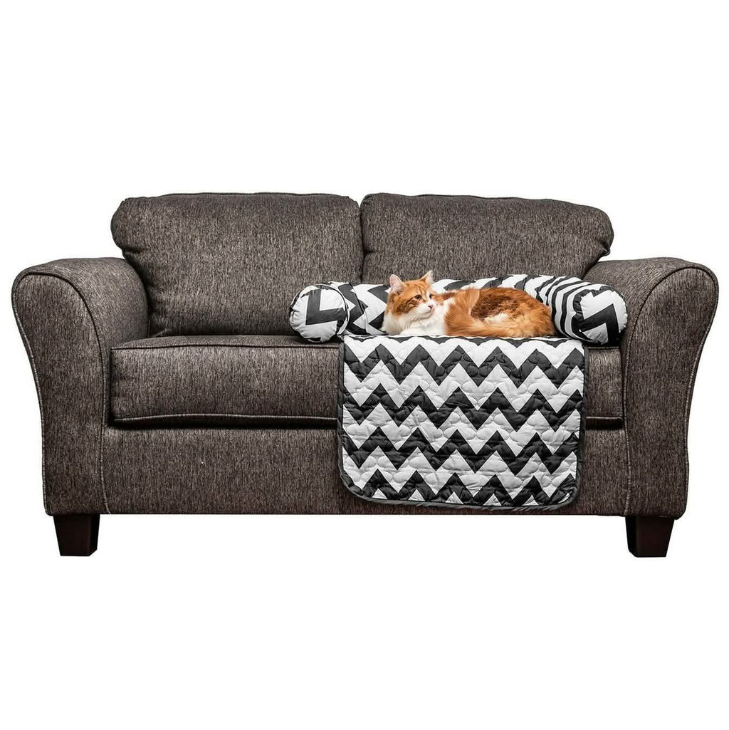 Chevron Reversible Quilted Pet Bed Chair Cover - Assorted Sizes