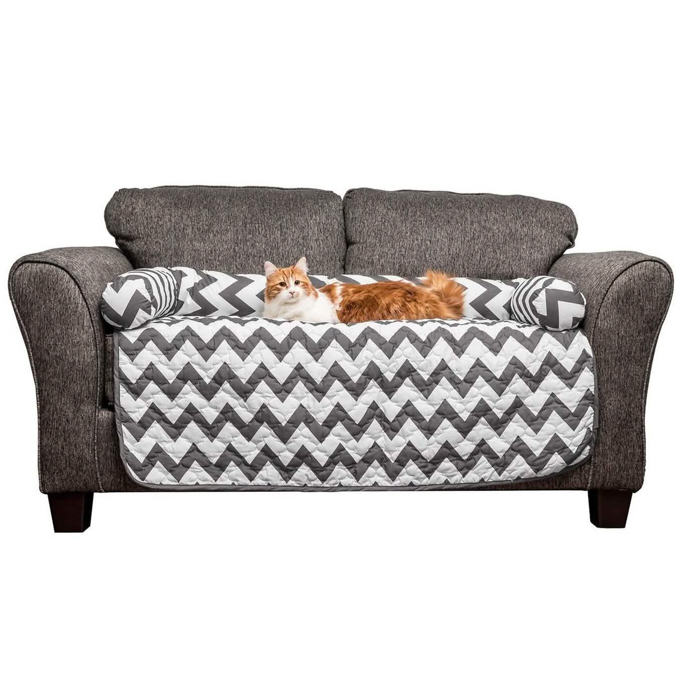 Chevron Reversible Quilted Pet Bed Chair Cover - Assorted Sizes