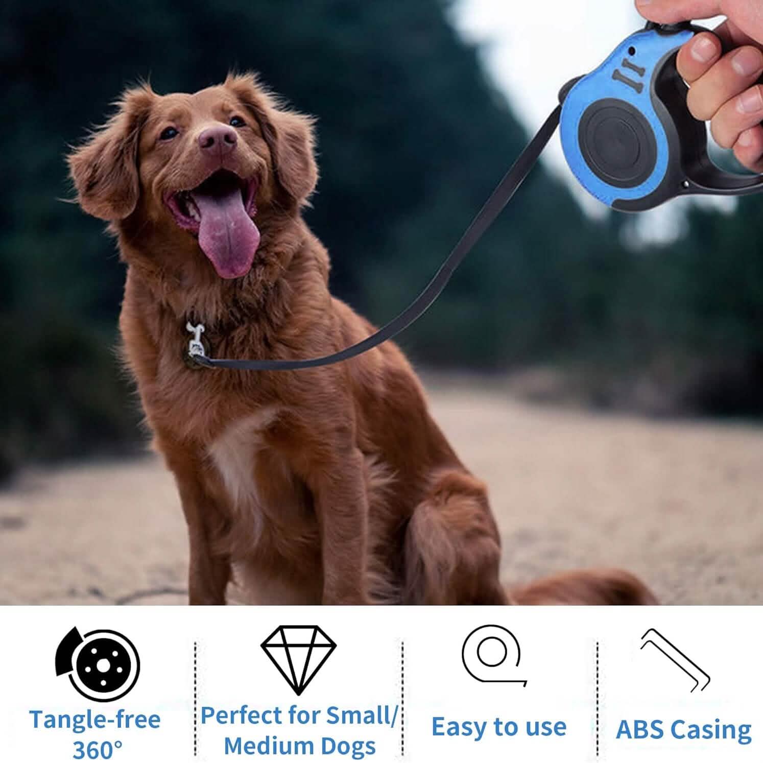 Durable Double Switch Retractable Pet Leash
