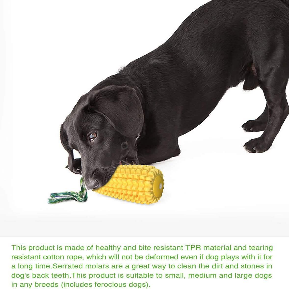 Indestructible Tough Durable Chew Corn Squeaker Interactive Dog Toys