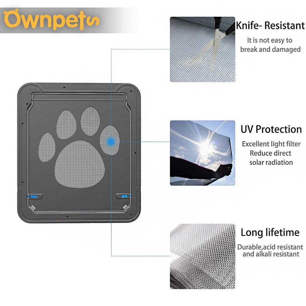 OWNPETS Pet Dog Magnetic Flap Screen Door